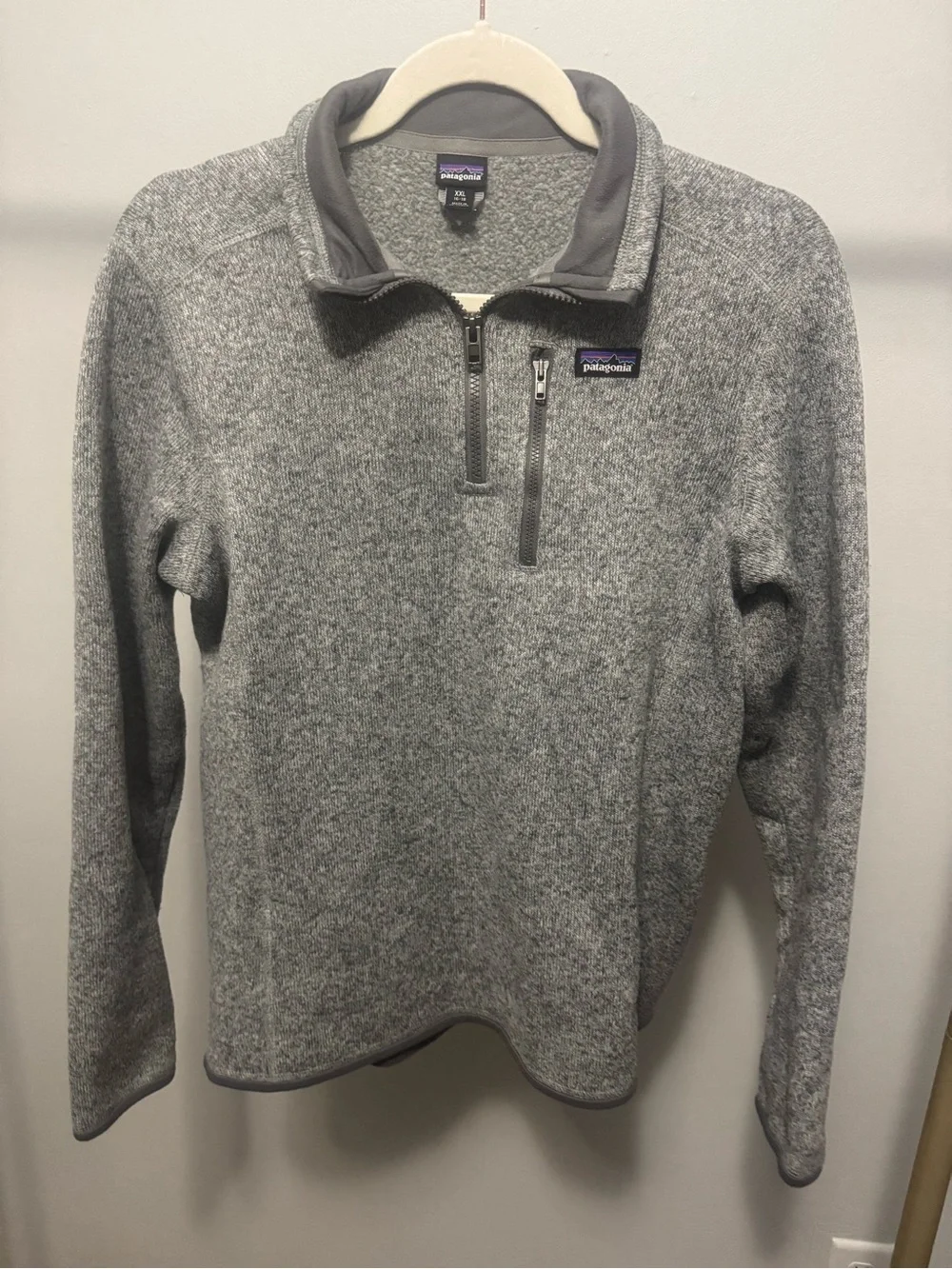 Patagonia Gray Heather Quarter-Zip Pullover Jacket